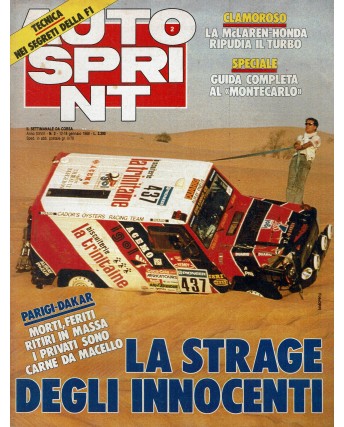 Auto Sprint  2 12/18 gen. '88 la strage degli innocenti ed. Conti R02