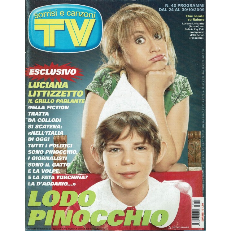 Tv Sorrisi e Canzoni 43 ott. 2009 L. Littizzetto M. Streep ed. Mondadori R05