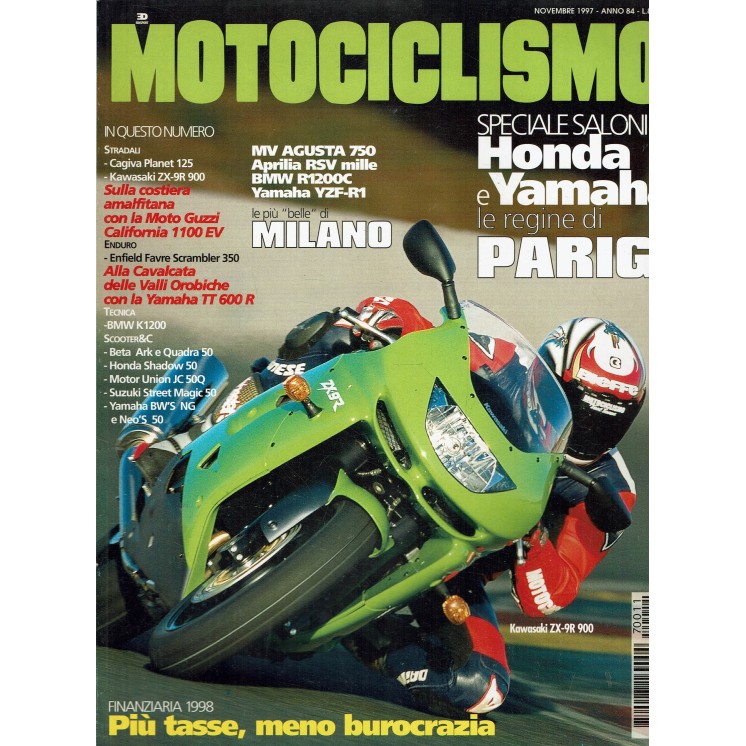 Motociclismo 11 nov. 1997 Honda Yamaha regine Parigi ed. Edisport SPA R07
