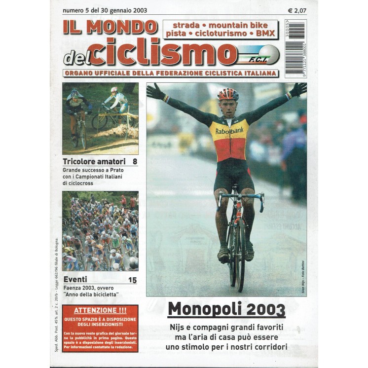 Il mondo del ciclismo   5 gen. 2003 Monopoli 2003 ed. Sporty R08