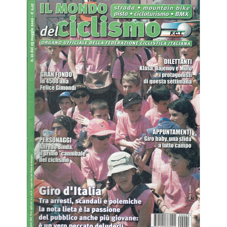Il mondo del ciclismo  21 mar. 2002 giro d'Italia ed. Sporty R08