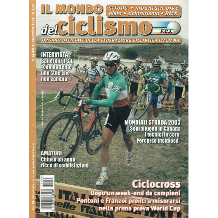 Il mondo del ciclismo  47 nov. 2002 ciclocross Pontoni e Franzoi ed. Sporty R08