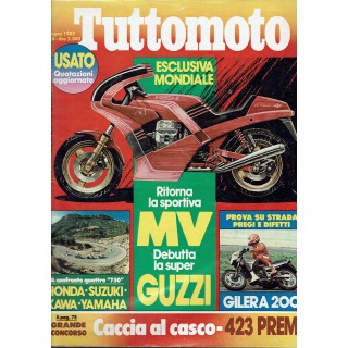 Tutto moto   6 giu. 1985 ritorna sportiva MV debutta Guzzi ed. Conti R09