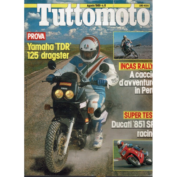 Tutto moto   8 ago. 1989 incas rally caccia avventura Perù ed. Conti R09