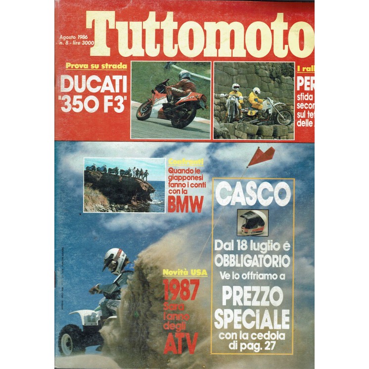 Tutto moto   8 ago. 1986 Honda Ducati 350 F3 ed. Conti R09