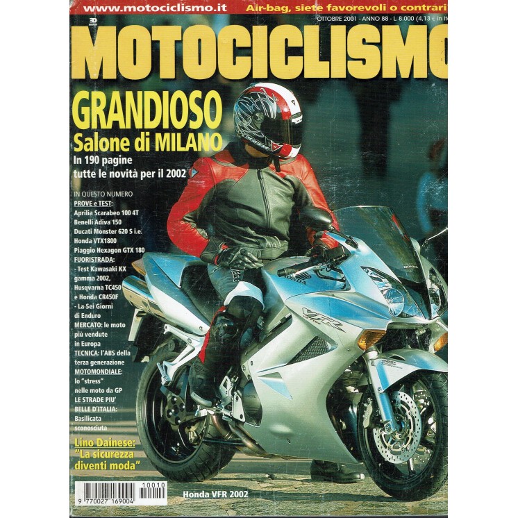 Motociclismo 2557 n. 10 ott. 2001 grandioso salone Milano ed. Edisport SPA R09
