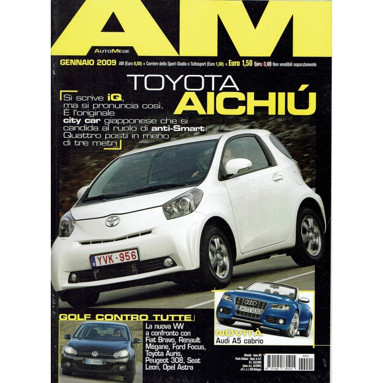 AM automese gen. 2009 Toyota Aichiù AAudi A5 cabrio ed. Mondadori R11