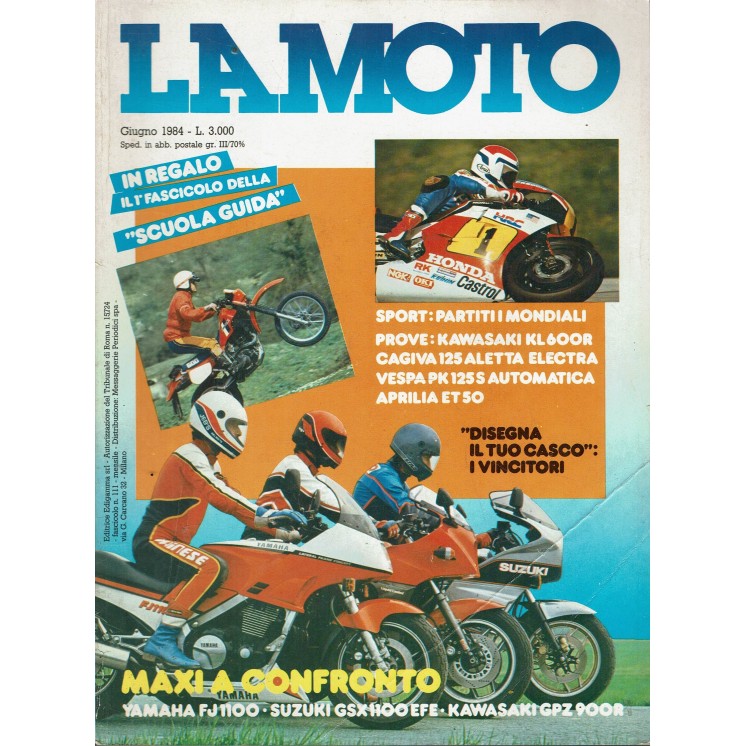 La moto  6 giu. 1984 Yamaha FJ 1100 Suzuki GSZ 1100 EFE ed. Conti R11