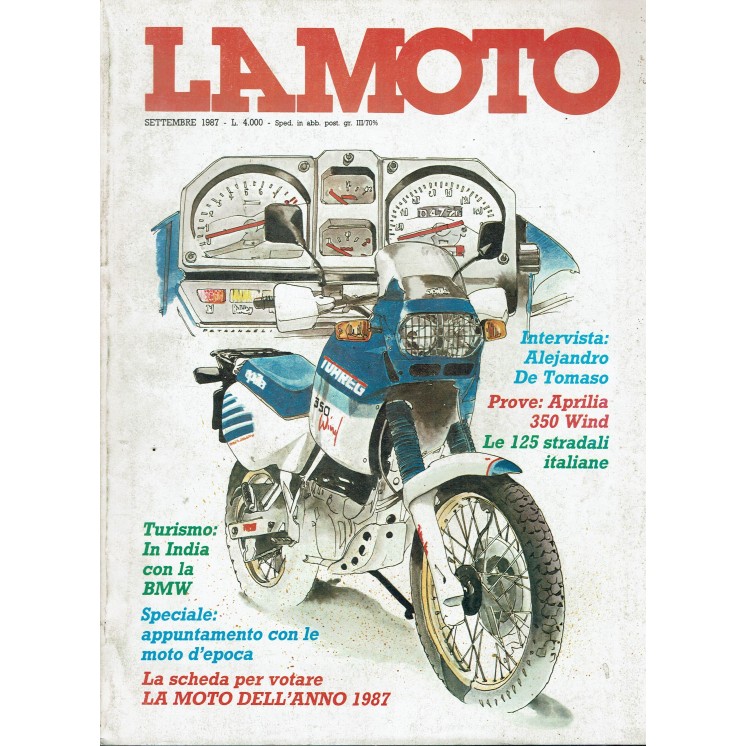 La moto  9 sett. 1987 Alejandro De Tomaso Aprilia 350 Wind ed. Conti R11