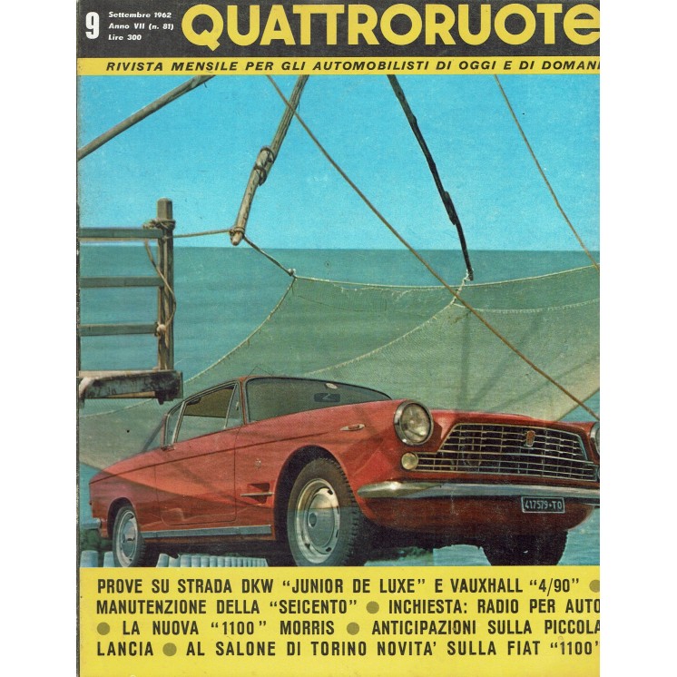 Quattroruote  81 sett. 1962 manutenzione della seicento ed. Domus FF05