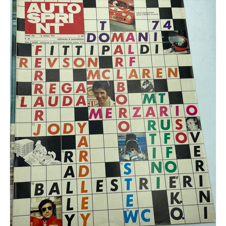 Auto Sprint  40 ott. 1973 McLaren Merzario Revson ed. Conti FF06