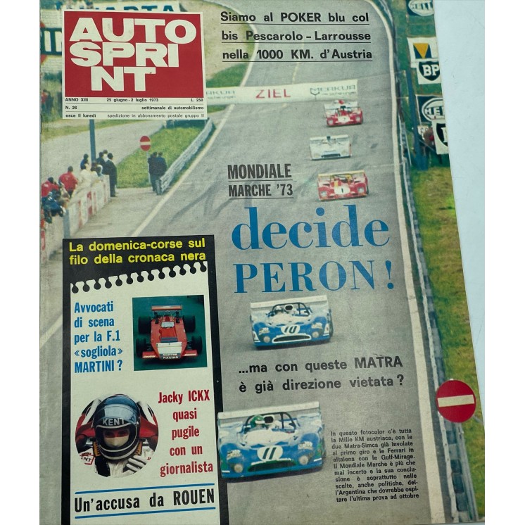 Auto Sprint  26 lugl. 1973 Mondiale Marche '73 ed. Conti FF06