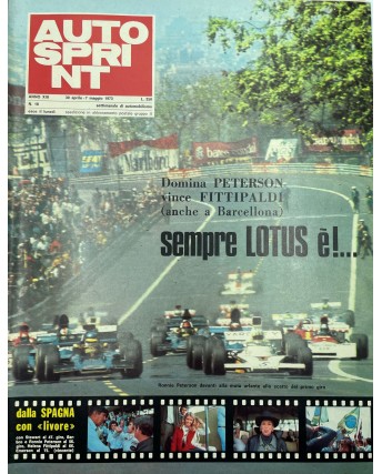 Auto Sprint  18 mag. 1973 Peterson Fittipaldi ed. Conti FF06