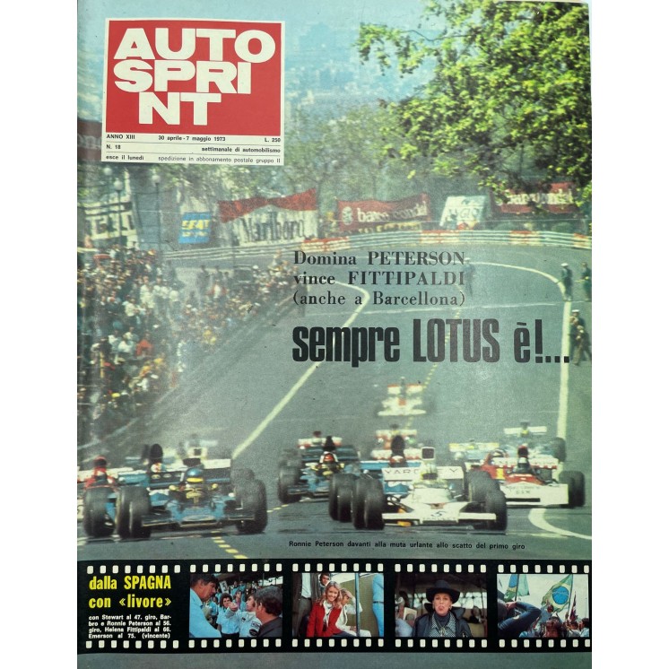 Auto Sprint  18 mag. 1973 Peterson Fittipaldi ed. Conti FF06