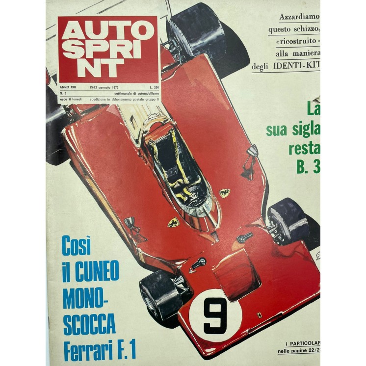 Auto Sprint   3 gen. 1973 il cuneo monoscocca Ferrari F1 ed. Conti FF06