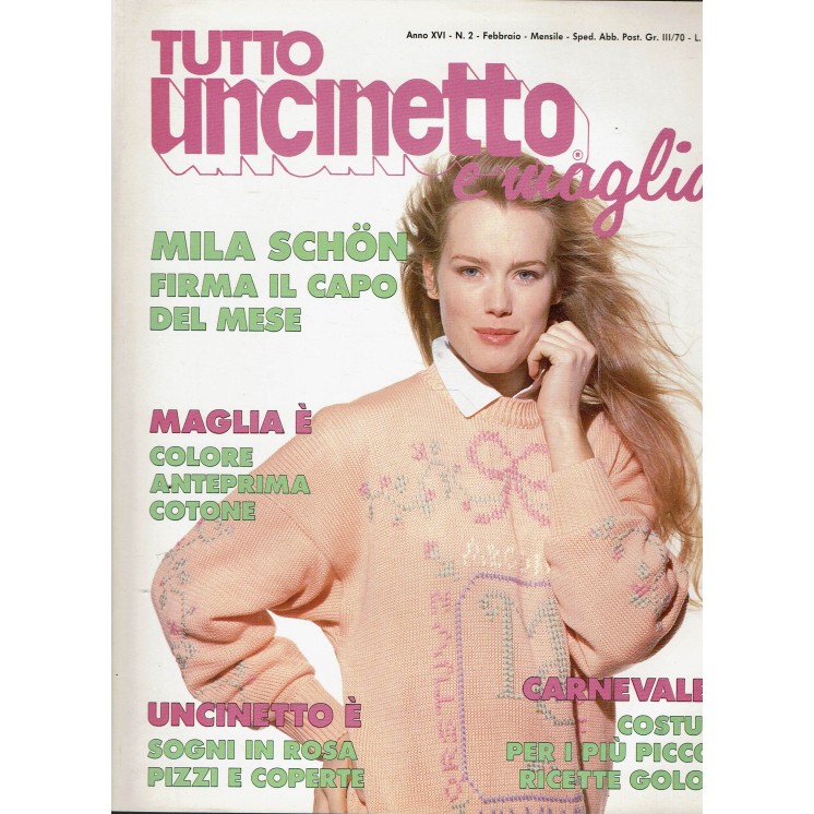 Tutto uncinetto e maglia   2 feb. 1988 Mila Schon ed. Tutto Uncinetto R14