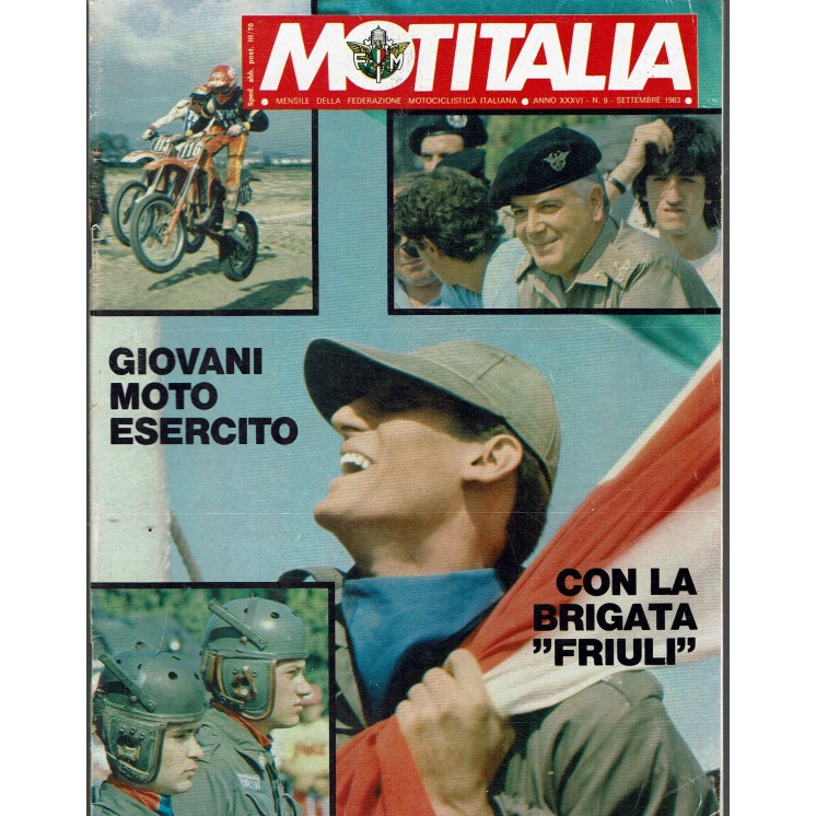 Motitalia  9 sett. 1983 giovani moto esercito ed. Conti R11