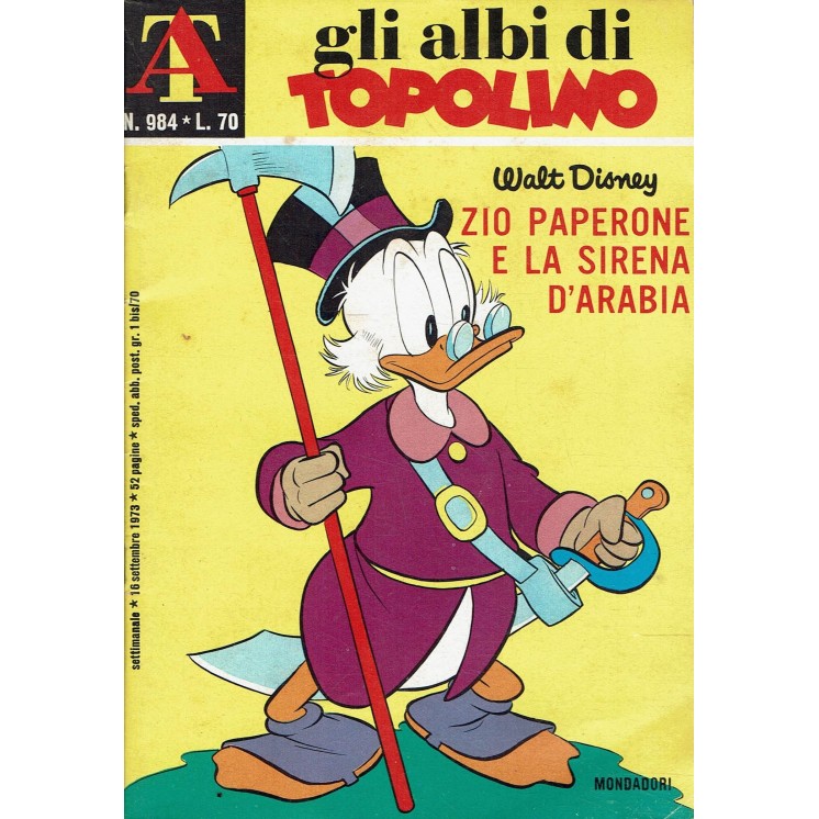 Albi di Topolino  984 Zio Paperone sirena Arabia ed. Mondadori BO09