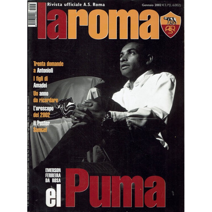 La Roma 203 gen. 2002 NO POSTER  el Puma ed. La Roma FF08