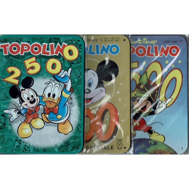 Topolino copertine in metallo 500-1500-2500 ed. Panini Comics Gd53