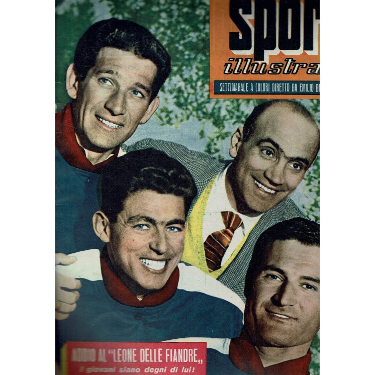 Sport Illustrato  9 feb. 1957 addio leone Fiandre ed. Sport Illustrato FF14