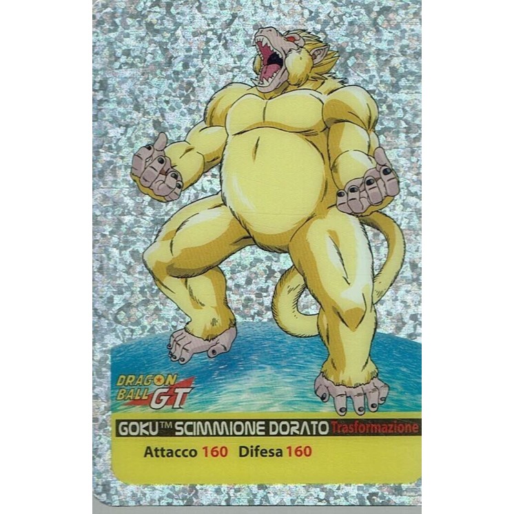Lamincards Dragon Ball GT Edibas Serie Platino Goku scimmione dorato P19 Gd52