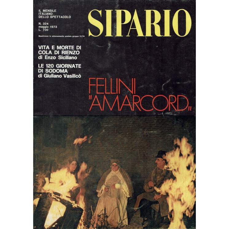 Sipario n. 324 mag. 1973 Fellini Amarcord ed. Sipario FF11