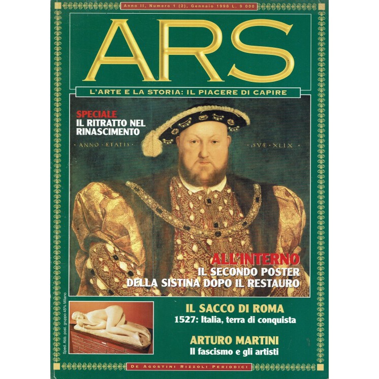 ARS n.  2 gen. 1998 ritratto Rinascimento ed. DeAgostini FF10