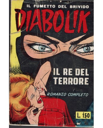 Diabolik   1 prima serie SODIP il Re del terrore 1962 Astorina pubblicità BO12