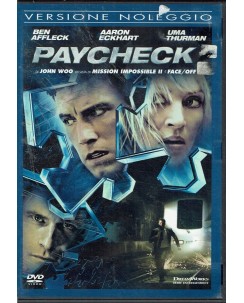 DVD Paycheck versione noleggio ITA usato ed. Dreamworks B53