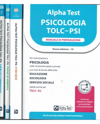 Alpha Test Psicologia TOLC PSI 4 libri ed. Alpha Test FF03