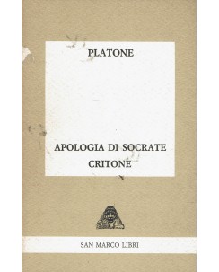 Platone : apologia di Socrate Critone ed. San Marco Libri A38