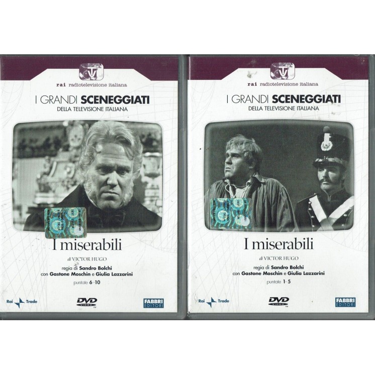 DVD Grandi sceneggiati : I miserabili ep. 1/10 di Hugo ITA usato ed. Fabbri B54