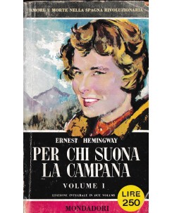 E. Hemingway : per chi suona la campana I volume ed. Mondadori A29