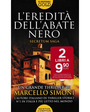 Marcello Simoni : eredità dell'abate nero CARTONATO ed. Newton e Compton A78