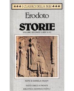 Erodoto : storie BROSSURATO ed. BUR A15