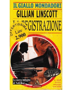 Giallo Mondadori 2618 G. Linscott : registrazione BROS. NUOVO ed. Mondadori A82