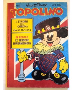 Topolino n.1507 14 ottobre 1984 TESSERE SUPERMEMORY ed. Walt Disney Mondadori