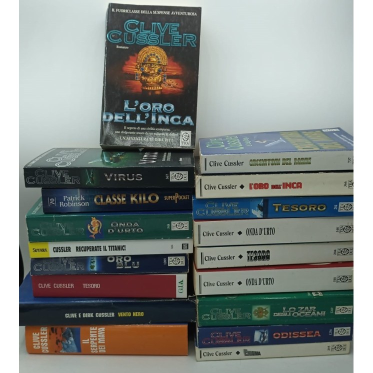 Clive Cussler LOTTO 18  romanzi Tea e vari OFFERTA SS12
