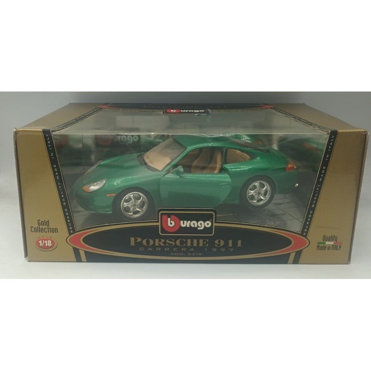 Bburago B Burago 1/18 Porsche 911 Carrera 1997 verde BOX Gd09
