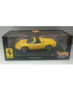 Hot Wheels  1/18  Ferrari 1970 Dino 246 gts gialla BOX Gd10