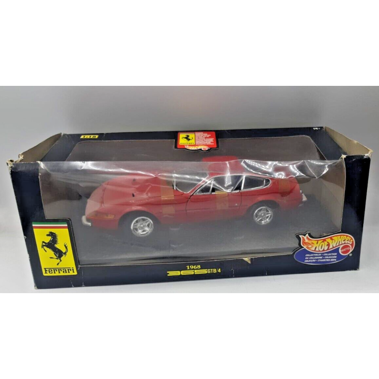 Hot Wheels  1/18  Ferrari 365 gtb 4 1968 rossa gialla BOX Gd20