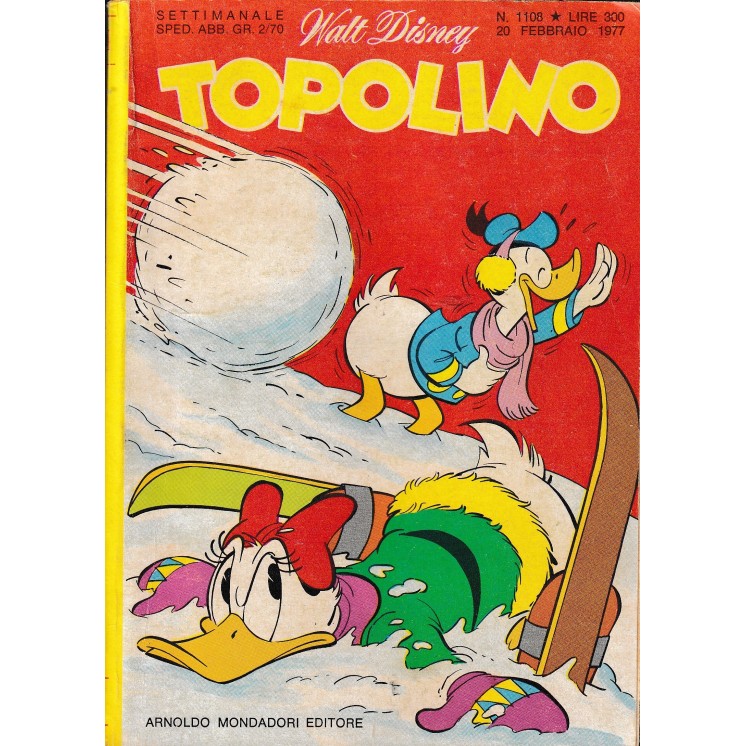 Topolino n.1108 CEDOLA 20 feb 1977 di Walt Disney ed. Mondadori