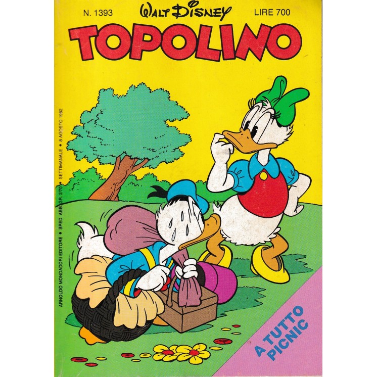 Topolino n.1393 8 ago 1982 di Walt Disney ed. Mondadori