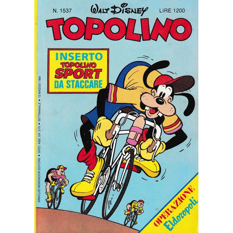 Topolino n.1537 12 mag 1985 di Walt Disney ed. Mondadori