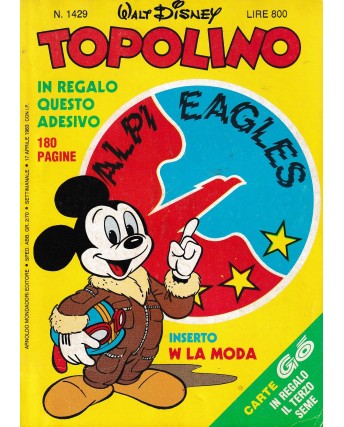 Topolino n.1429 17 apr 1983 ADESIVI Alpi Eagles di Walt Disney ed. Mondadori