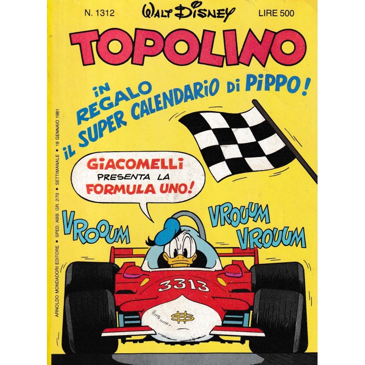 Topolino n.1312 18 gen 1981 di Walt Disney ed. Mondadori