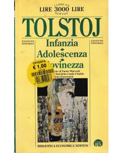 Tolstoj : infanzia adolescenza giovinezza BROSSURATO ed. Newton e Compton A33