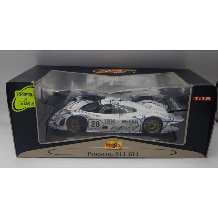 Maisto 1/18 Porsche 911 GT1 Le Mans 1998 BOX Gd29