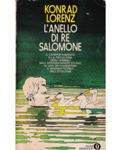 Konrad Lorenz : l'anello di re Salomone BROSSURATO ed. Mondadori A29